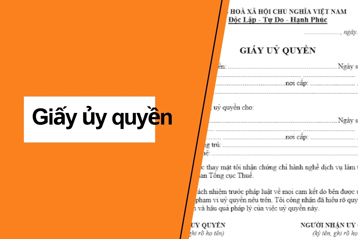 mẫu giấy ủy quyền